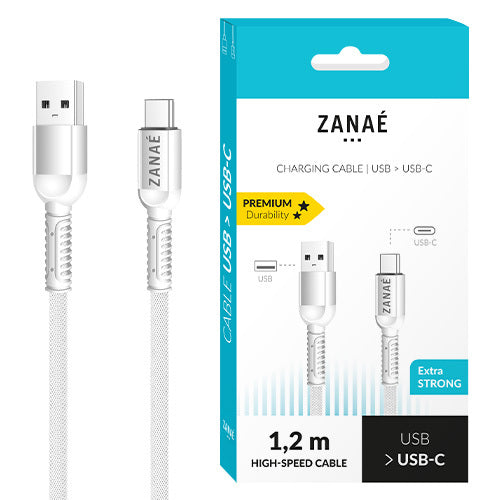 Câble USB-C Ultra Résistant 1.2m (USB-A vers USB-C)