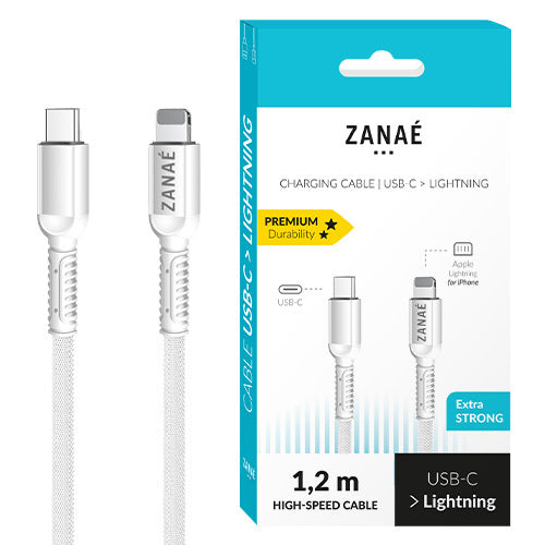 Câble Lightning Ultra Résistant 1.2m (USB-C vers Lightning)