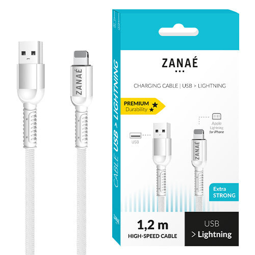 Câble Lightning Ultra Résistant 1.2m (USB-A vers Lightning)