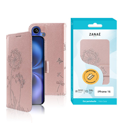 Etui Portefeuille Blowball Rose-Nuage